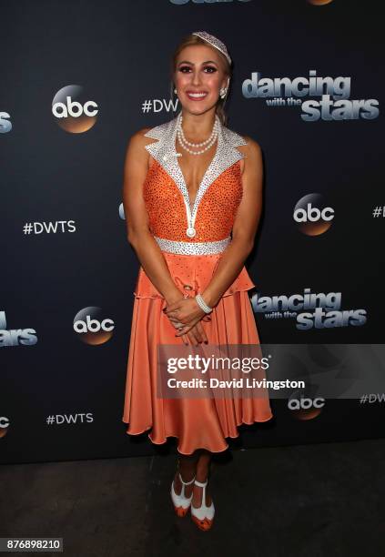 Dancer Emma Slater poses at "Dancing with the Stars" season 25 at CBS Televison City on November 20, 2017 in Los Angeles, California.