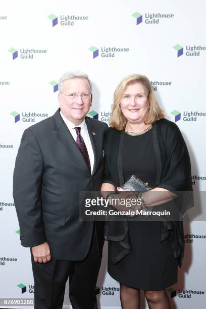 Mark and June Ackermann attend the Lighthouse Guild - LightYears Gala 2017 at Mandarin Oriental Hotel on November 20, 2017 in New York City.