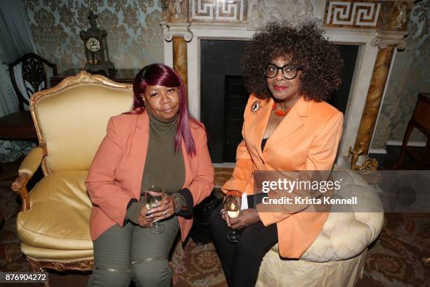 Sheila Harrison and Audrey Bernard attend Martin Shafiroff and Jean Shafiroff Host Thanksgiving Cocktails for NYC Mission Society at Private...