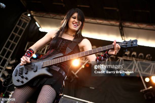 Emma Anzai of Sick Puppies performs during the 2009 Rock On The Range festival at Columbus Crew Stadium on May 17, 2009 in Columbus, Ohio.