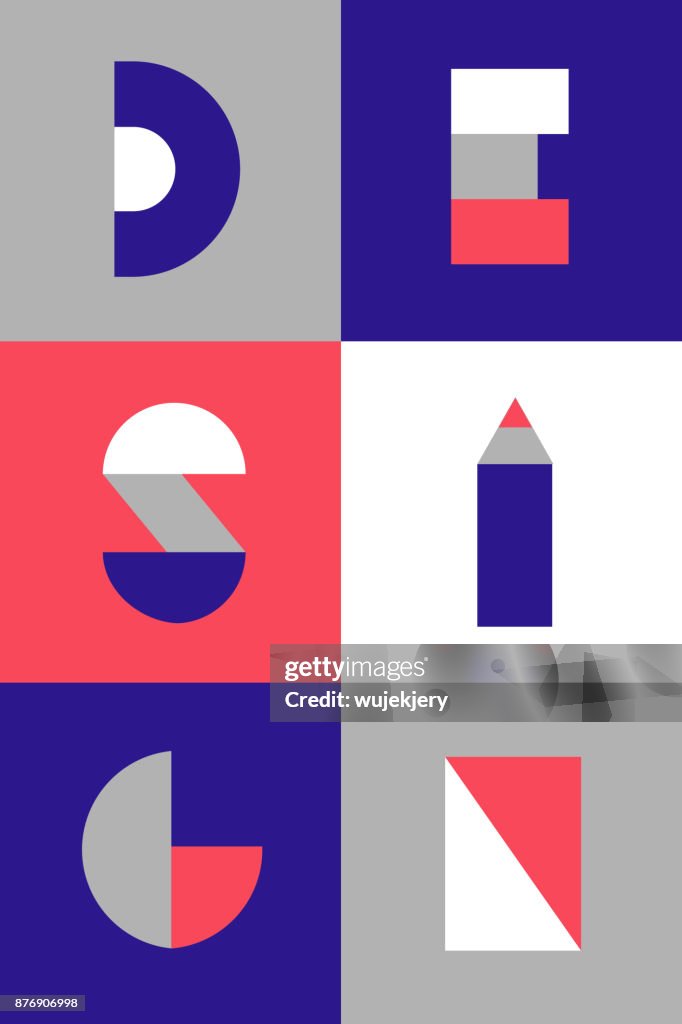 Geometrie-Typografie-Gestaltung-poster