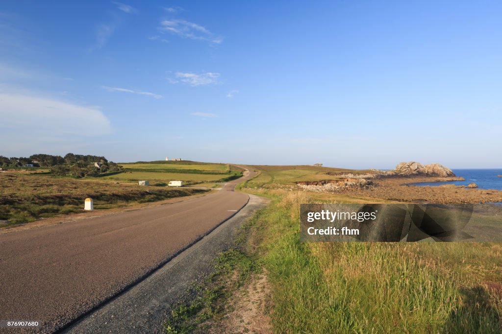 Country road near the coastline in the Finistere/ Brittany/ France