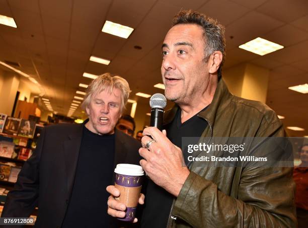 Actors Gary Busey and Brad Garrett attend the book signing for Joely Fischer's "Growing Up Fischer" at Barnes & Noble at The Grove on November 20,...