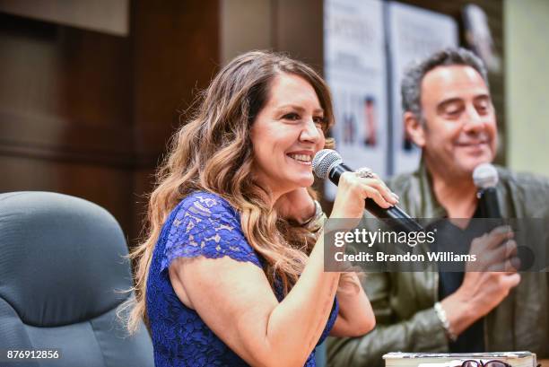 Actors Joely Fisher and Brad Garrett attend the book signing for Joely Fisher's book "Growing Up Fisher" at Barnes & Noble at The Grove on November...