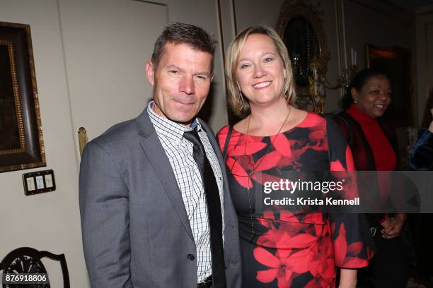 Ken Poliwoda and Barbara Poliwoda attend Martin Shafiroff and Jean Shafiroff Host Thanksgiving Cocktails for NYC Mission Society at Private Residence...