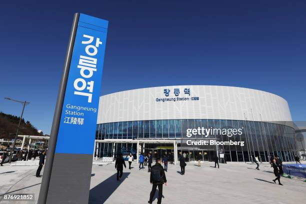 Gangneung Station stands near completion in Gangneung, Gangwon-do, South Korea, on Tuesday, Nov. 21, 2017. Visitors to the PyeongChang Winter...