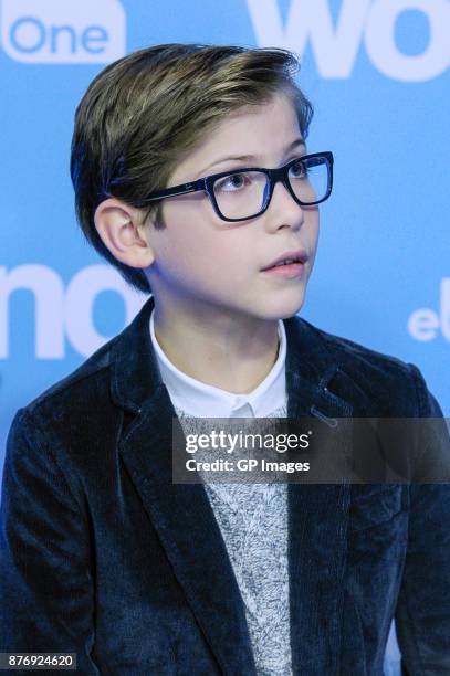 Actor Jacob Tremblay attends the screening of "Wonder" at The Hospital for Sick Children on November 20, 2017 in Toronto, Canada.