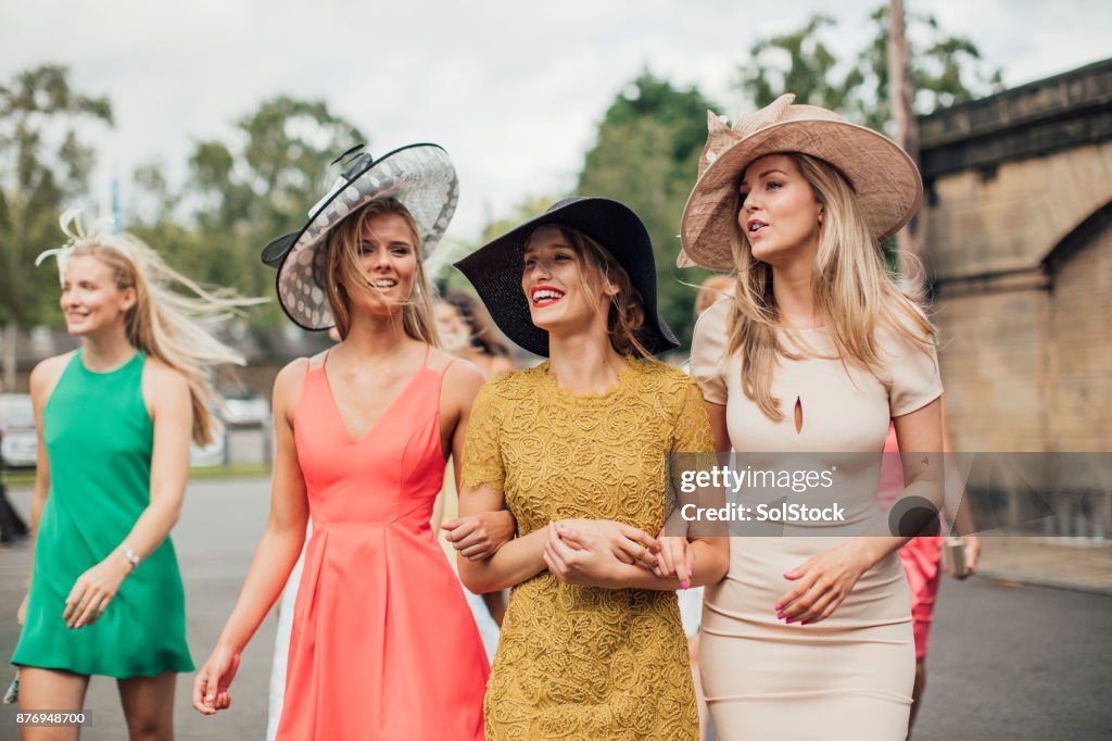 Women Walking to Racecourse