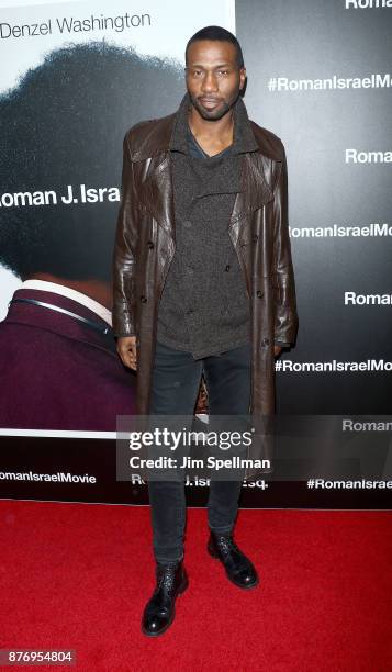 Actor Leon Robinson attends the"Roman J Israel Esquire" New York premiere at Henry R. Luce Auditorium at Brookfield Place on November 20, 2017 in New...