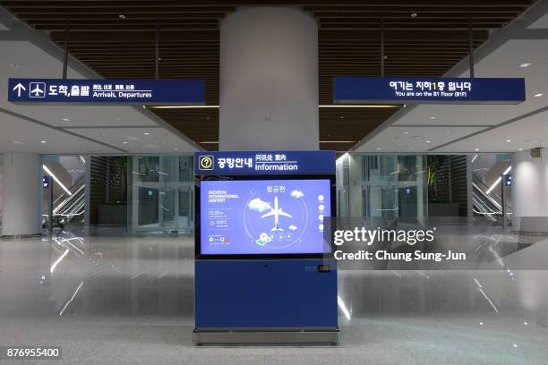 The general view of Incheon International Airport Terminal 2 on November 21, 2017 in Incheon, South Korea. The Gyeongggang Line will connect...