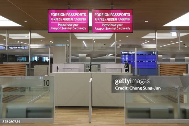 The general view of Incheon International Airport Terminal 2 on November 21, 2017 in Incheon, South Korea. The Gyeongggang Line will connect...