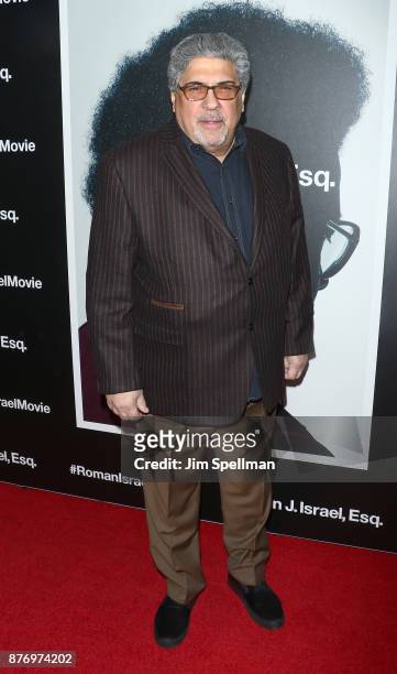 Actor Vincent Pastore attends the"Roman J Israel Esquire" New York premiere at Henry R. Luce Auditorium at Brookfield Place on November 20, 2017 in...