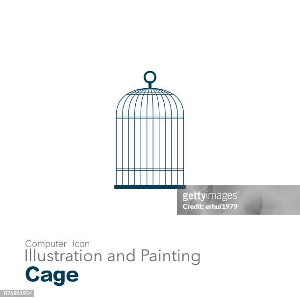 birdcage - cage stock illustrations