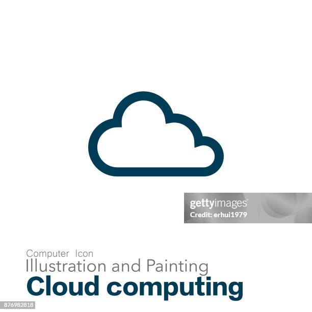 cloud computing - cloud logo stock illustrations