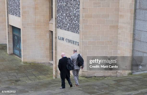 Emile Cilliers, who is accused of attempted murder of his wife, arrives at Winchester Crown Court on November 21, 2017 in Winchester, England. The...