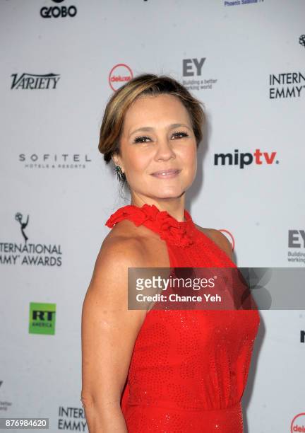 Adriana Esteves attends 45th International Emmy Awards at New York Hilton on November 20, 2017 in New York City.