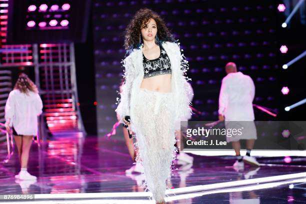 Jane Zhang performs at the 2017 Victoria's Secret Fashion Show on November 20, 2017 in Shanghai, China.