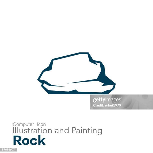 rock - boulder rock stock illustrations