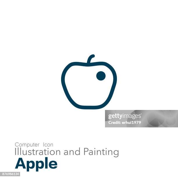 apple - fruit - apple logo stock illustrations