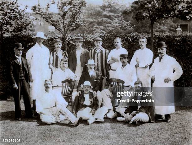 The Players cricket team prior to their match against The Gentlemen at The Oval in London on 5th July 1894. The Players won by an innings and 27...