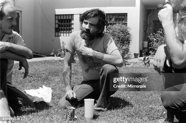 American criminal Charles Manson, the man who murdered Sharon Tate, at California Medical Facility, Vacaville, Solano County, California, US, August...