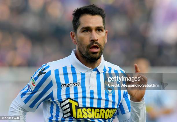 Marco Boriello of Spal looks on during the Serie A match between Spal and ACF Fiorentina at Stadio Paolo Mazza on November 19, 2017 in Ferrara, Italy.