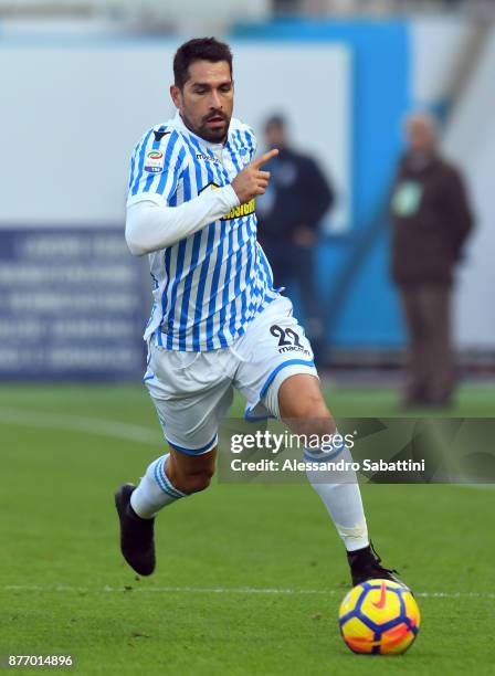 Marco Boriello of Spal in action during the Serie A match between Spal and ACF Fiorentina at Stadio Paolo Mazza on November 19, 2017 in Ferrara,...