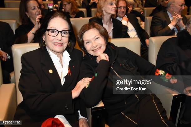 Singer Nana Mouskouri and Macha Meryl attend the Tribute to Jean-Claude Brialy at Centre National du Cinema et de l'Image Animee on November 20, 2017...