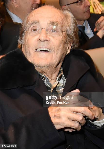 Composer Michel Legrand attends the Tribute to Jean-Claude Brialy at Centre National du Cinema et de l'Image Animee on November 20, 2017 in Paris,...
