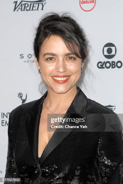 Manuela Dias attends 45th International Emmy Awards at New York Hilton on November 20, 2017 in New York City.