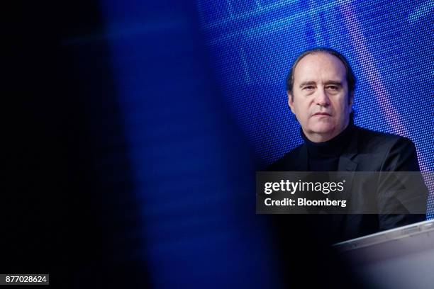 Xavier Niel, billionaire and deputy chairman of Iliad SA, looks on during the Rendez-vous de Bercy economic debate at the French Ministry of Economy...