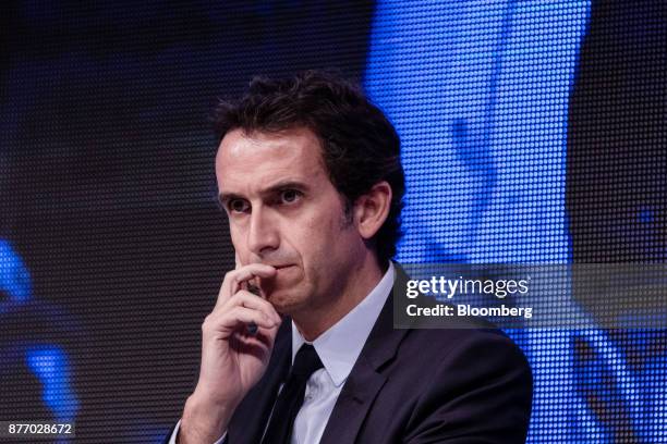 Alexandre Bompard, chief executive officer of Carrefour SA, pauses during the Rendez-vous de Bercy economic debate at the French Ministry of Economy...