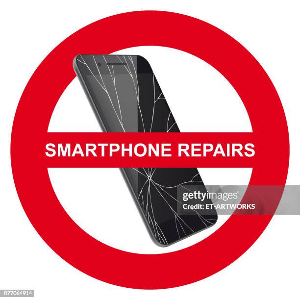 smartphone reparatur zeichen - altmetall stock-grafiken, -clipart, -cartoons und -symbole