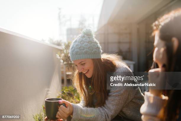 moment for us - coffee on patio stock pictures, royalty-free photos & images