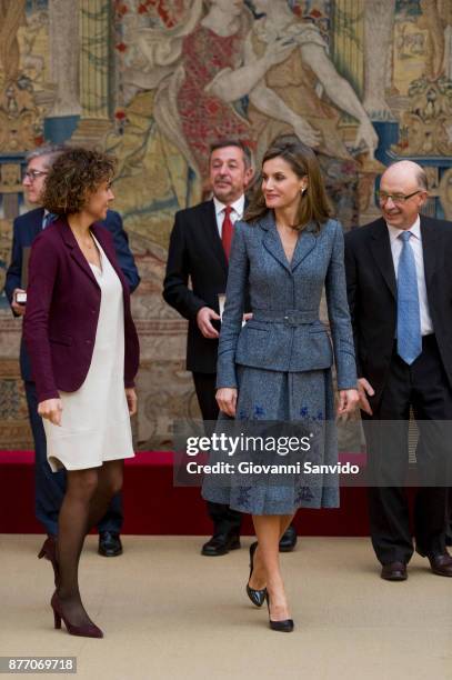 Queen Letizia of Spain attends 'Reina Letizia' awards at El Pardo Palace on November 21, 2017 in Madrid, Spain.