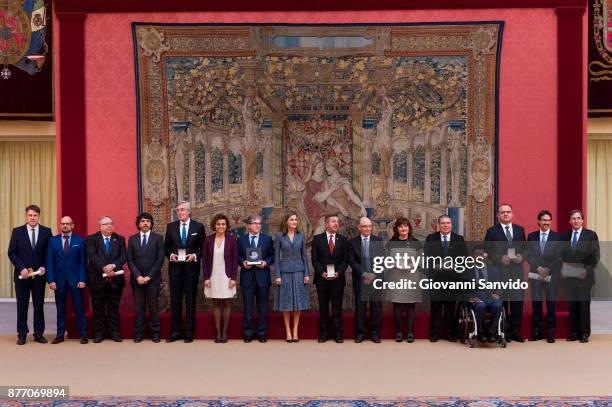 Queen Letizia of Spain attends 'Reina Letizia' awards at El Pardo Palace on November 21, 2017 in Madrid, Spain.