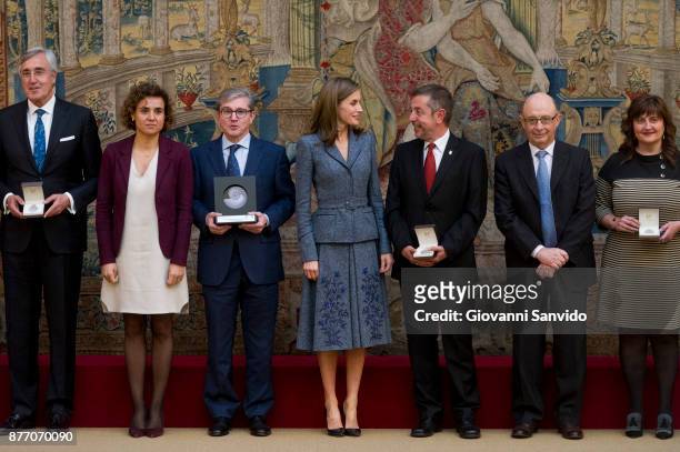 Queen Letizia of Spain attends 'Reina Letizia' awards at El Pardo Palace on November 21, 2017 in Madrid, Spain.