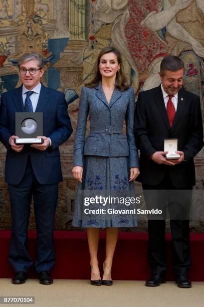 Queen Letizia of Spain attends 'Reina Letizia' awards at El Pardo Palace on November 21, 2017 in Madrid, Spain.