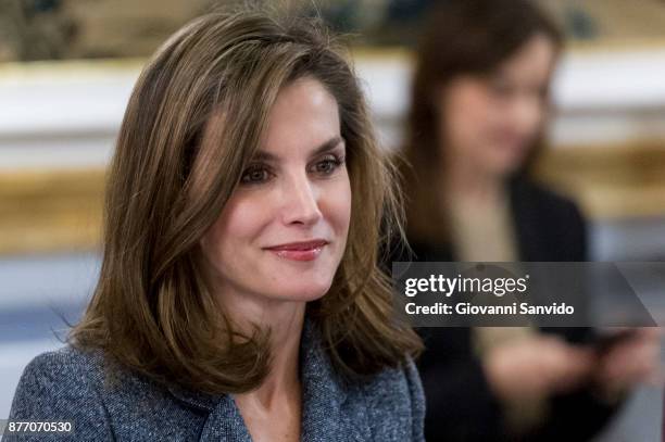 Queen Letizia of Spain attends 'Reina Letizia' awards at El Pardo Palace on November 21, 2017 in Madrid, Spain.