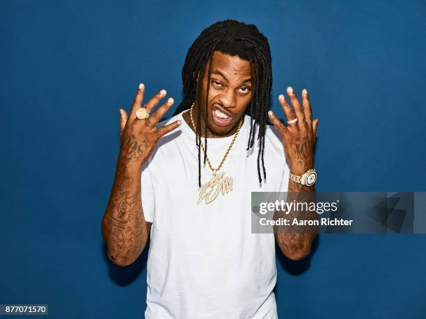 Rapper Waka Flocka Flame is photographed for Billboard Magazine on August 20, 2017 at the Billboard Hot 100 Music Festival at Northwell Heath at...