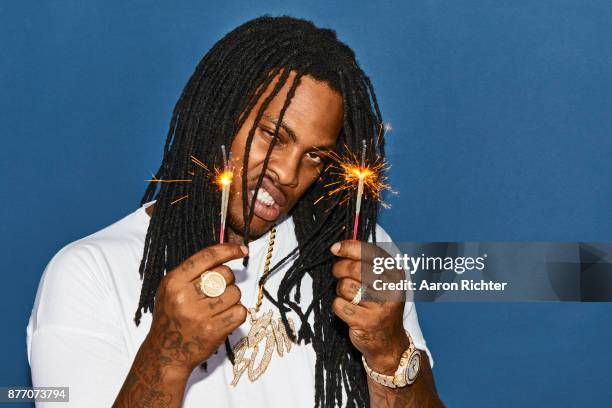 Rapper Waka Flocka Flame is photographed for Billboard Magazine on August 20, 2017 at the Billboard Hot 100 Music Festival at Northwell Heath at...