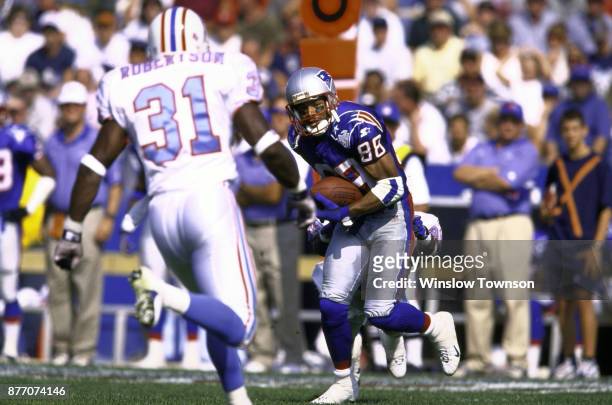 New England Patriots Terry Glenn in action vs Tennessee Oilers at Foxboro Stadium. Foxborough, MA CREDIT: Winslow Townson