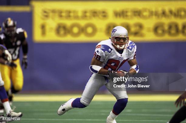 New England Patriots Terry Glenn in action vs Pittsburgh Steelers at Three Rivers Stadium. Pittsburgh, PA 12/6/1998 CREDIT: John Biever