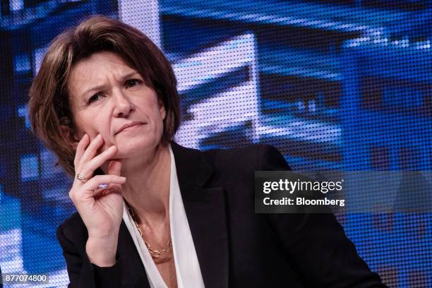 Isabelle Kocher, chief executive officer of Engie SA, looks on during the Rendez-vous de Bercy economic debate at the French Ministry of Economy in...