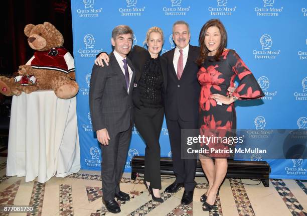 George Stephanopoulos, Alexandra Wentworth and Dr. Harold Koplewicz attend the Child Mind Institute 2017 Child Advocacy Award Dinner at Cipriani 42nd...