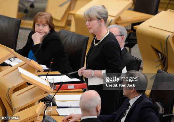 Scottish Health Secretary Shona Robison makes a statement in the Scottish Parliament on the Scottish Government's plans for the introduction of...