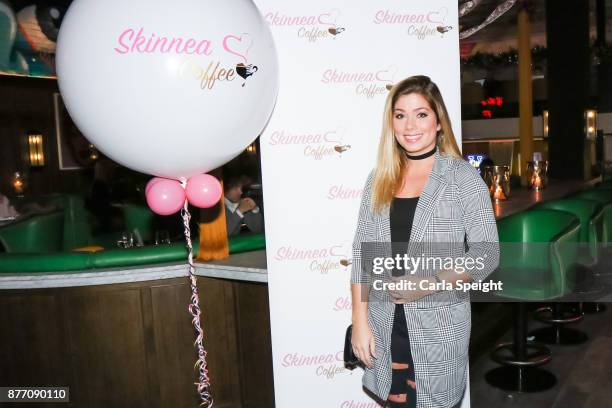 Nikki Sanderson attends the launch of Skinnea Coffee at Neighbourhood Spinningfields on November 20, 2017 in Manchester, England.