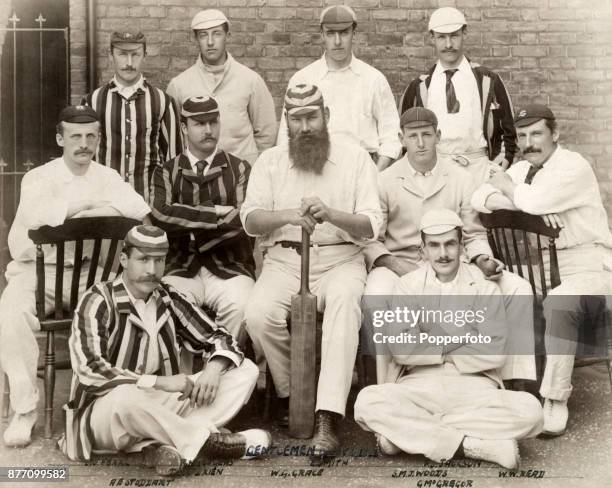 The Gentlemen cricket team prior to the Gents v Players match at The Oval in London, on 2nd July 1891. The Gentlemen won by an innings and 54 runs....