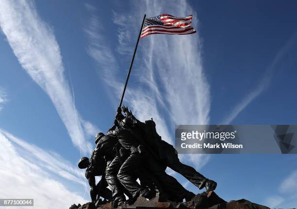 Restoration of the Iwo Jima U.S. Marine Corps War Memorial has been completed, on November 21, 2017 in Arlington, Virginia. PhilanthropistDavid...
