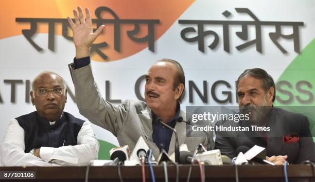 Leader of Opposition Rajya Sabha Ghulam Nabi Azad , Deputy Leader of Opposition Rajya Sabha Anand Sharma, Leader of Opposition Lok Sabha Mallikarjun...